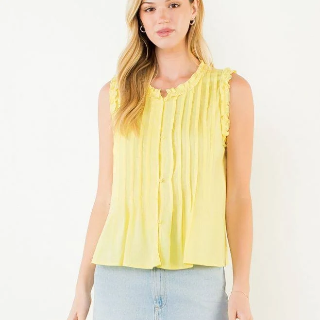 sleeveless top Sleeveless Ruffle Top Blossom Boutique $75