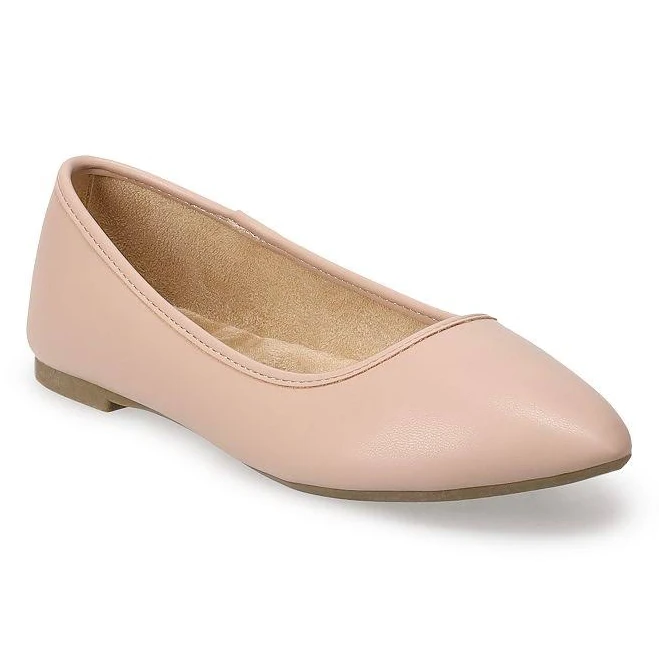 shoes SO Neema Women's Pointed Toe Ballet Flat, Size: 8, Beige Kohl's $19.99