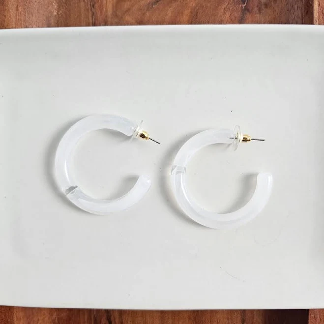 accessory Spiffy & Splendid Women's Chunky Resin Hoop Earrings Spiffy & Splendid $15