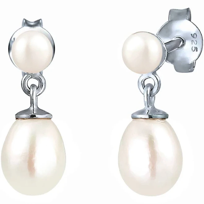 accessory Sterling Silver Natural Pearl Stud Earrings Wolf & Badger $240