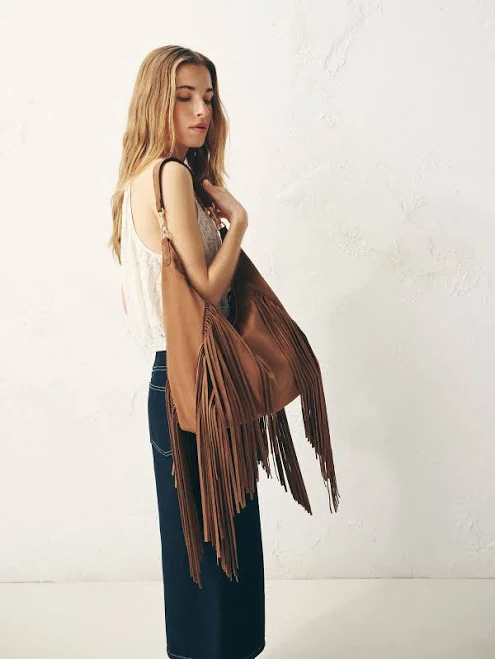 bag Suedette Fringe Shoulder Bag Next USA $65