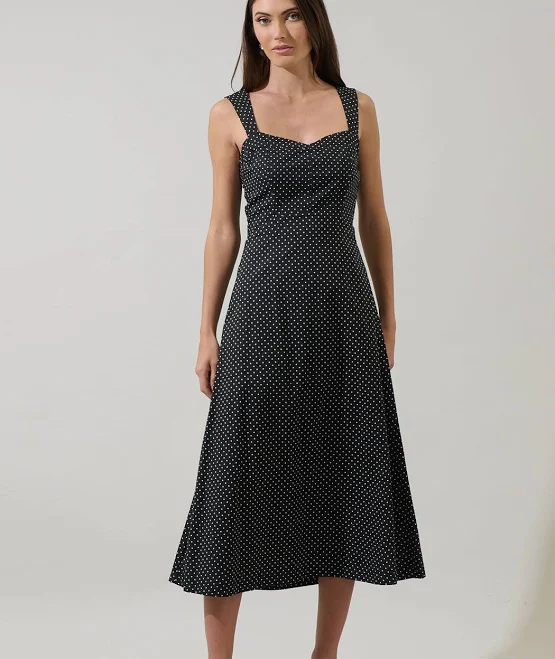 sundress Sugarlips Junia Polka Dot Mizy Midi Dress Sugarlips $99