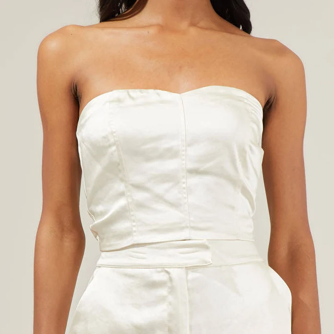 tube top Sugarlips Rosalia Strapless Satin Crop Top Sugarlips $48.75