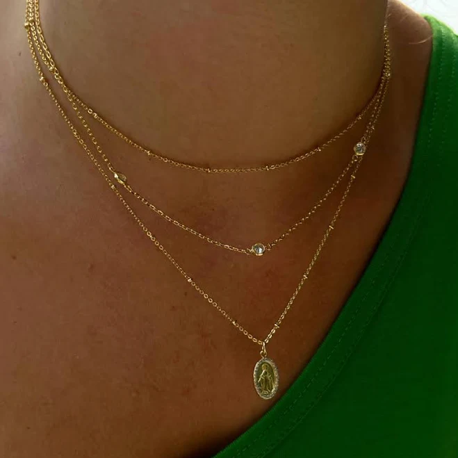 accessory Sunday Sweetheart Layered Gold Necklace Evry Jewels $5.99