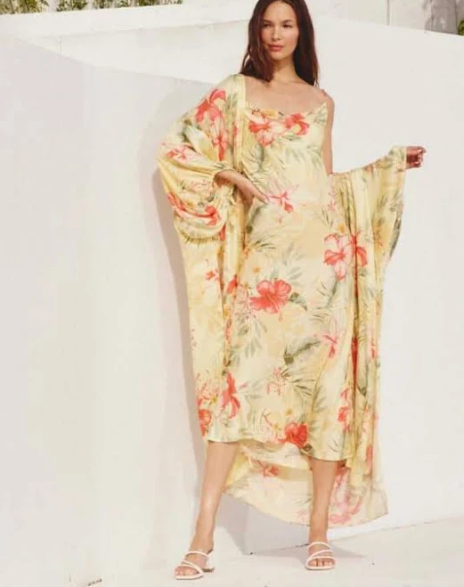 dress Sunset Floral Cowl Neck Midi Dress Flora Boutique SD $62