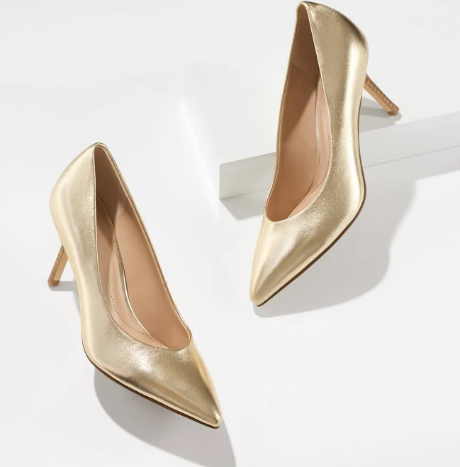 shoes Talbots Women's Sasha Pointed Toe Metallic Nappa Pumps Talbots $95.4