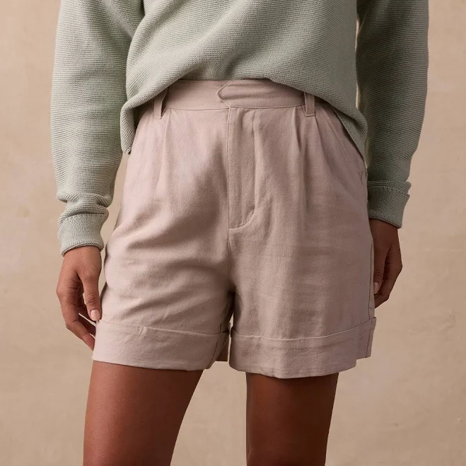 shorts The Normal Brand Women's High Waist Linen-Blend Tailored Shorts The Normal Brand $49