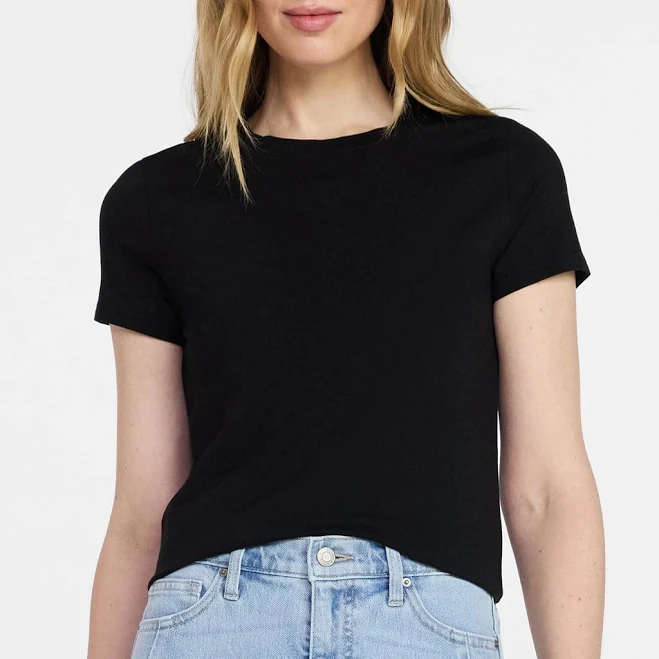 top Time and Tru Women's Slim Fit Crewneck Short Sleeve Tee Walmart $7.98