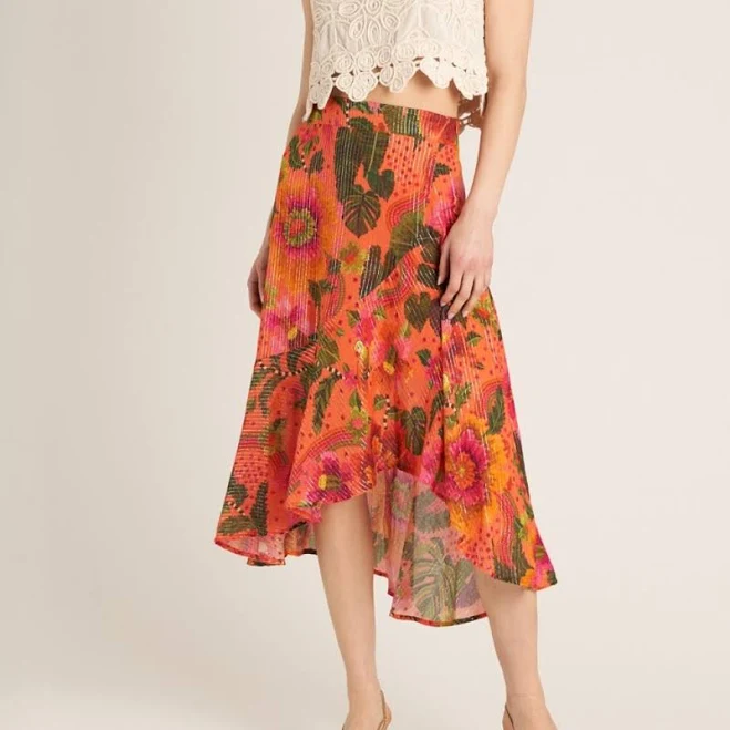skirt Tropical Midi Skirt Poshmark $24