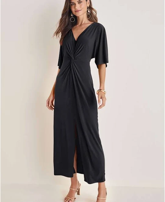 maxi dress Twist Front Maxi Dress Jet Black VENUS $79