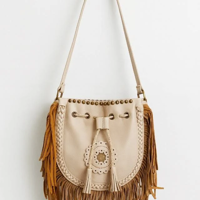 bag Venus Bags | Venus Boho Fringe Faux Leather Crossbody Shoulder Bag Beige Tan | Color: Brown/Cream | Size: Os | Susanovi69's Closet Poshmark $39