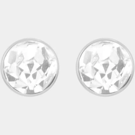 accessory Whispers Clear Round Stone Stud Earrings cococarmen.com $9