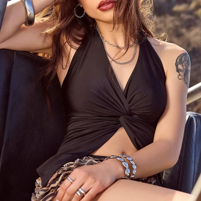 crop top Windsor Routinely Cute Halter Knot Crop Top Windsor $26.9