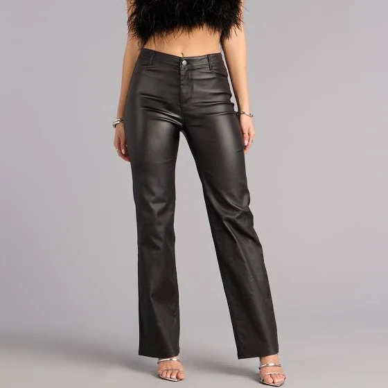 pants Windsor Walking The Walk Faux Leather Straight Leg Pants Windsor $39.9