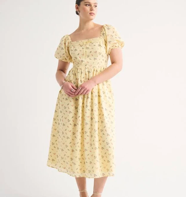 dress Women's Abercrombie & Fitch A&F Emerson Puff Sleeve Midi Dress Abercrombie & Fitch $130