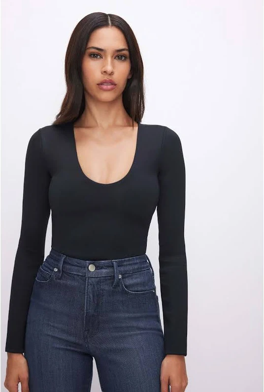 top Women's Good American Sculpting Scoop Neck Bodysuit Good American $58.99