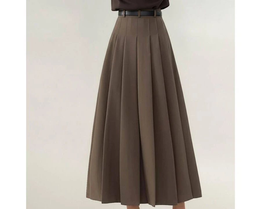 maxi skirt Women's High Waist Pleated Maxi Skirt with Structured A-Line Silhouette Kohl's $52