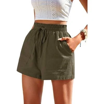 shorts Women's High-Waisted Linen Shorts with Pockets Target $34.99