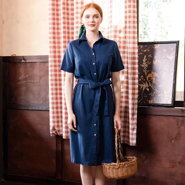 dress Women's Linen Shirt Dress with Belt Etsy - Seller $64.77