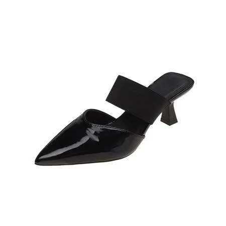 shoes Women's Pointed Toe Chunky Block Heel Slip-On Mules Walmart - GUZOM SHOES $29.08