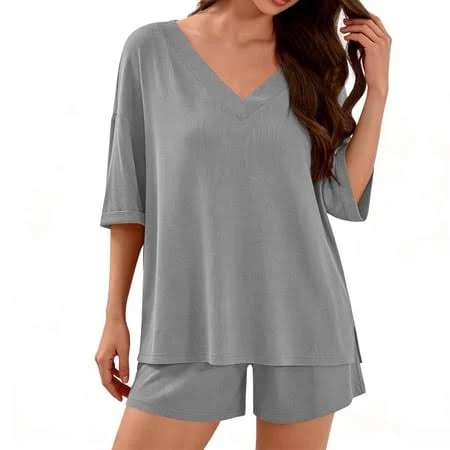 matching set Women's Ribbed Knit Lounge Set with Pockets Walmart - FchengtaiS Co.Ltd $18.89