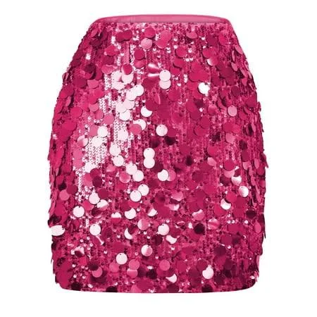 skirt Women's Sparkly Sequin Bodycon Mini Skirt Walmart - lazy home $13.99