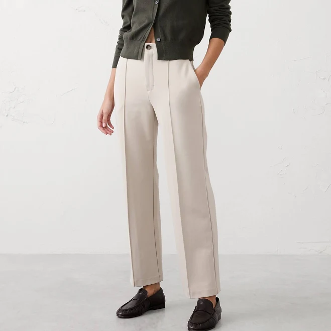pants Women's Straight High-Rise Ponte Pant Banana Republic Factory $60