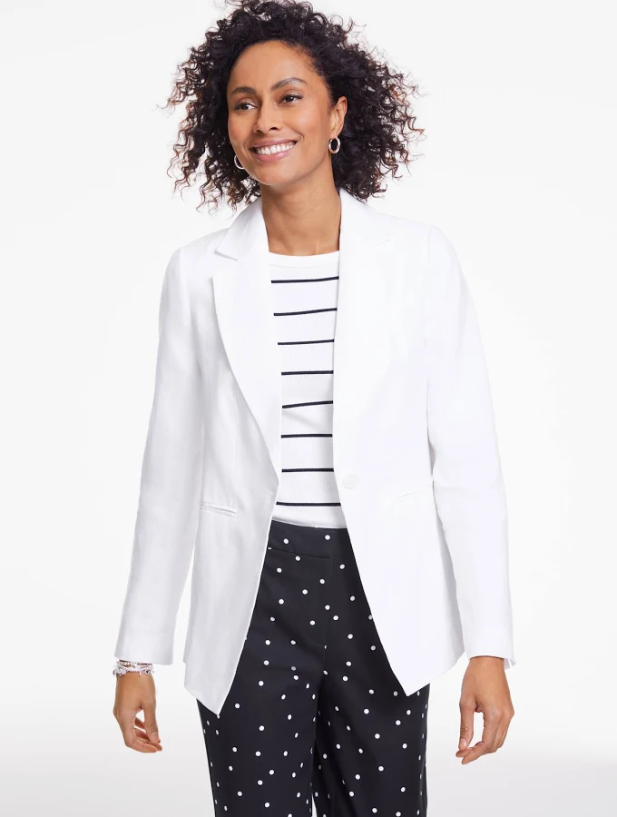 outerwear Women's Talbots Classic Linen Single Button Blazer Talbots $113.4