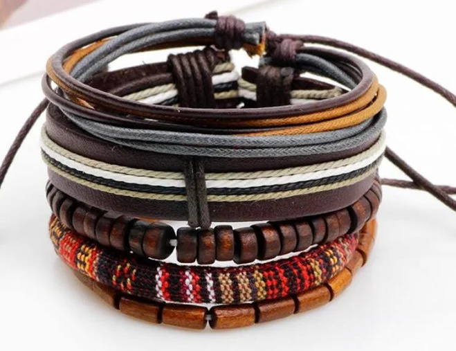 accessory Wood Bead Bracelet Set The Boho Hippie $12.95