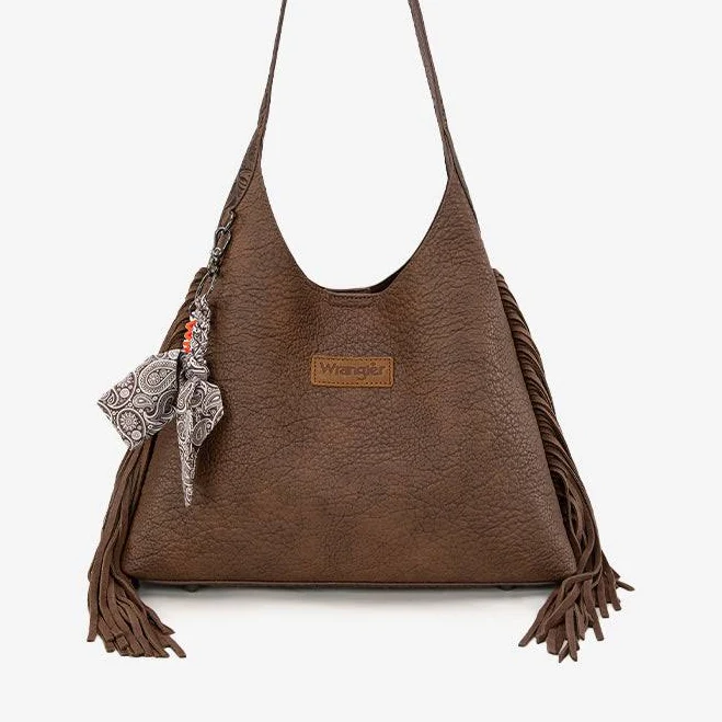 bag Wrangler Montana West Textured Fringe Hobo Bag Montana West $59.99