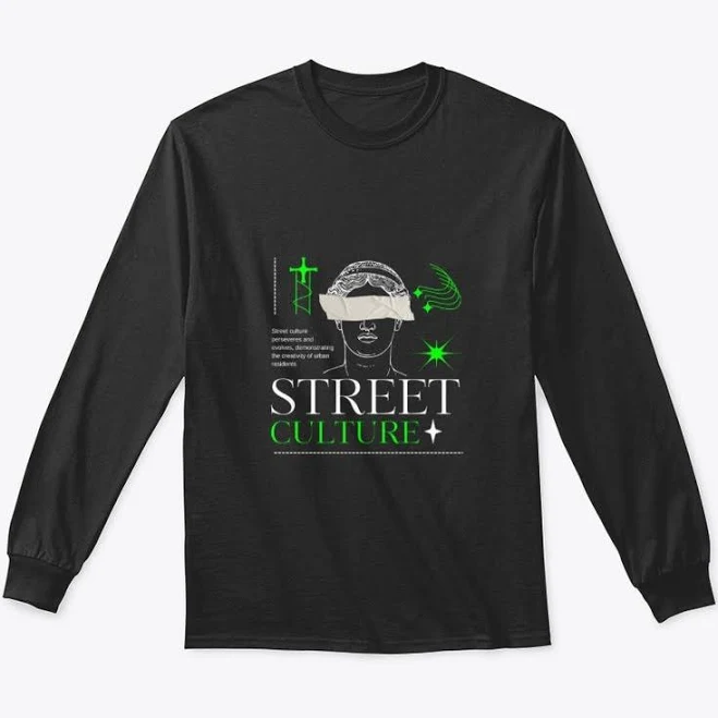 top Y2k Streetwear Typograph Classic Long Sleeve Tee Spring $32.99