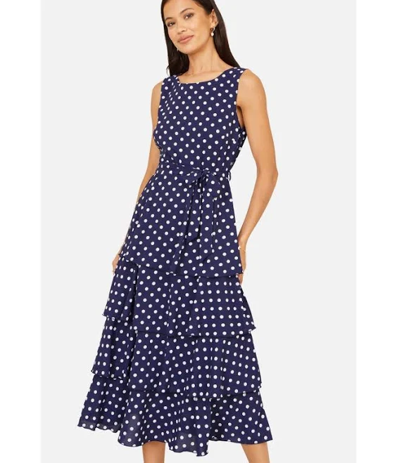 dress Yumi Spot Tiered Midi Dress Macy's $91.5