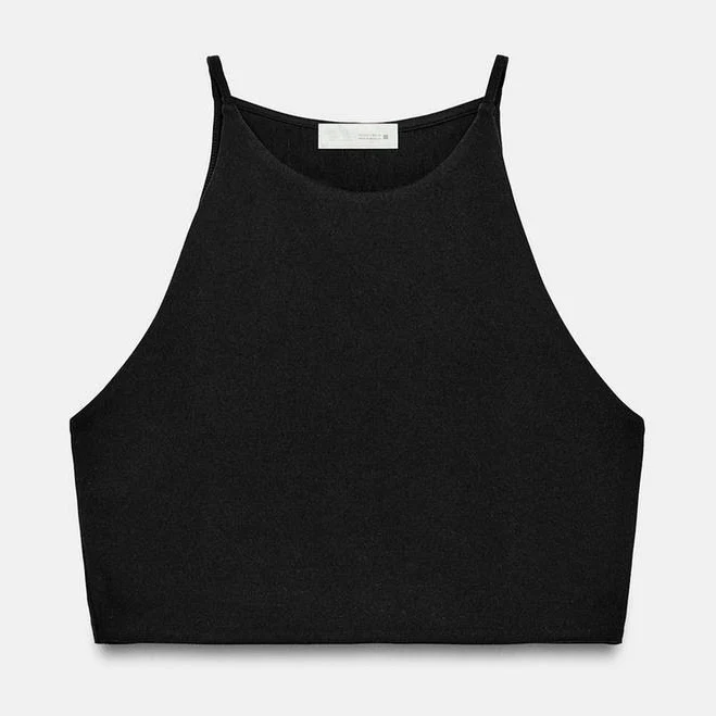 crop top Zara Stretch Halter Crop Top Zara USA $25.9