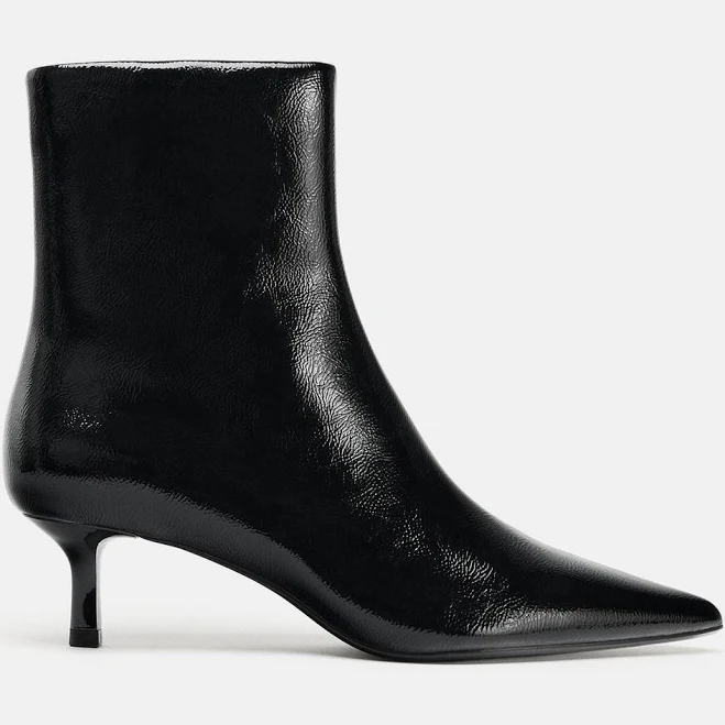 shoes Zara Women's Kitten Heel Ankle Boots Zara USA $59.9