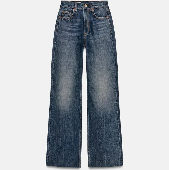 jeans Zara Women's Trf High Waist Wide Leg Jeans Zara USA $59.9