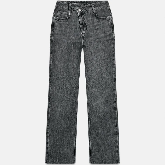 jeans Zara Z1975 High Waisted Crossover Waist Straight Jeans Zara USA $59.9