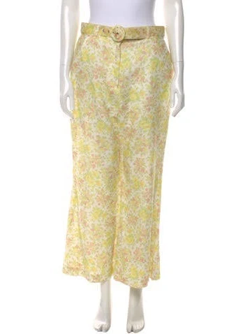 pants Zimmermann Linen Wide Leg Pants in Yellow, Women's M The RealReal $248
