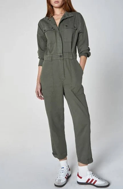 Janna Long Sleeve Cotton Utility Jumpsuit