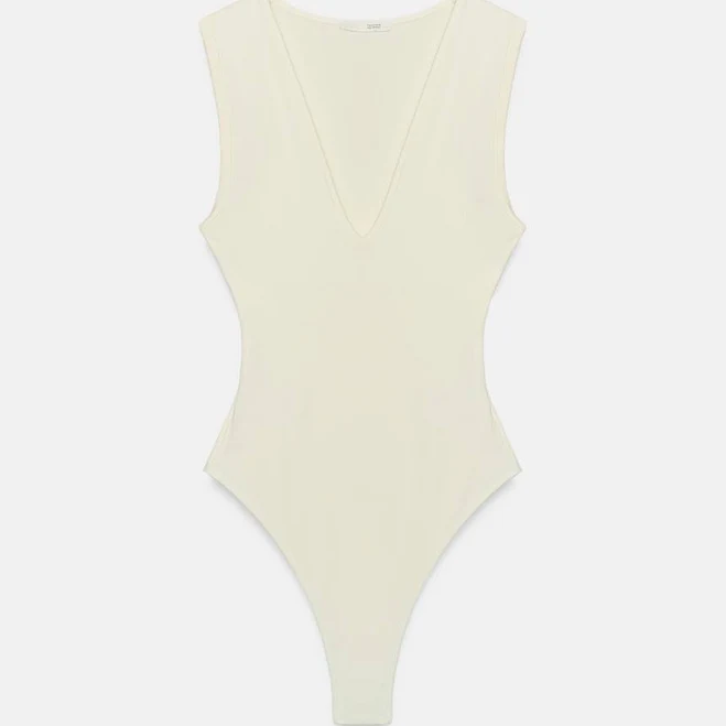 Zara Fitted V-Neck Bodysuit