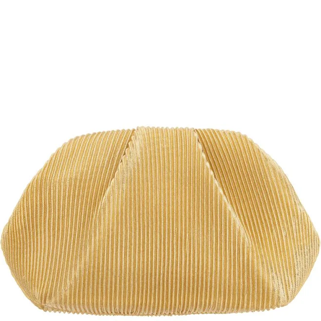 Nina Emmy Metallic Pleated Clutch