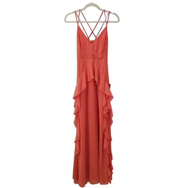 Lulus Vibrant Love Ruffle A-Line Dress