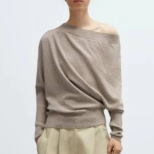 Off The Shoulder Merino Wool Sweater