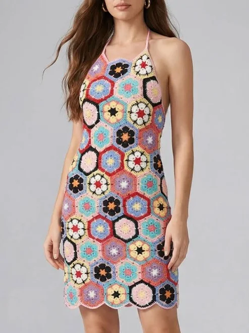 Floral Crochet Dress