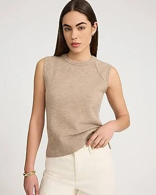 Express Women's Skimming Crew Neck Sleeveless Sweater