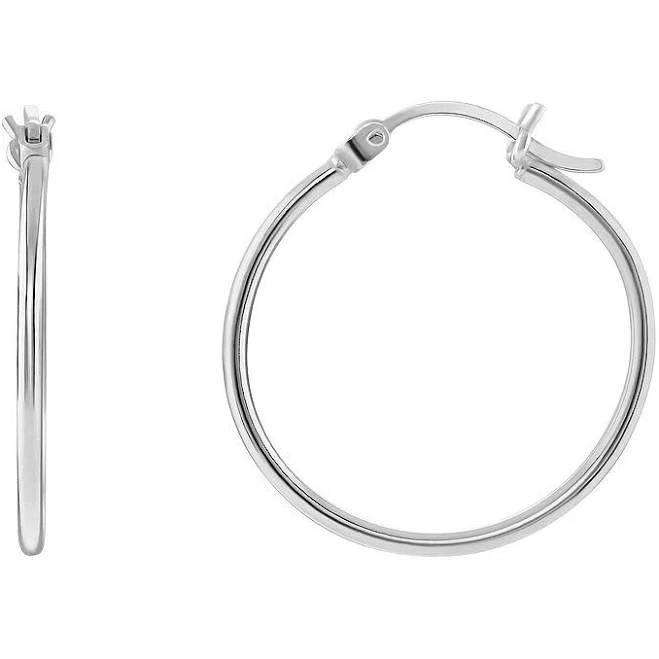 Primrose Women's Sterling Silver Hoop Earrings