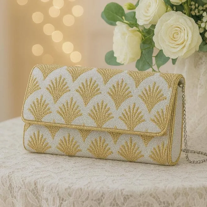 Shell Beaded Clutch