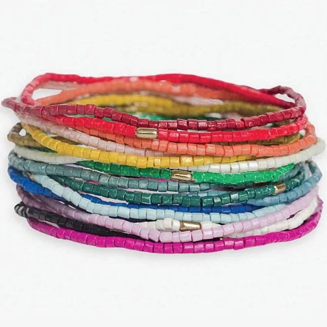 Chelsea 18 Strand Luxe Beaded Stretch Bracelet Set