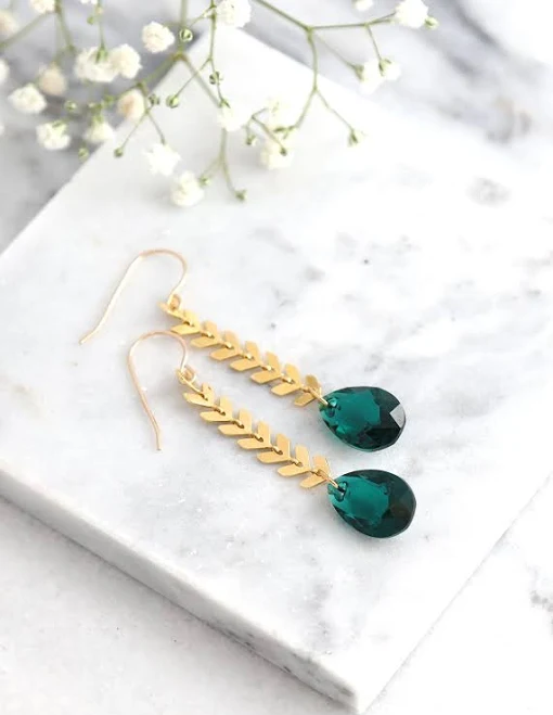 Emerald Drop Earrings