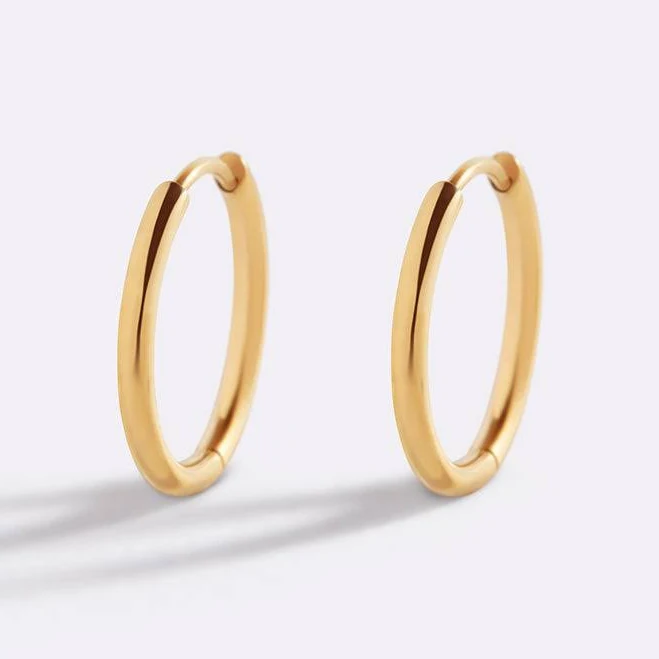 Small Hoop Earrings Gold Inspirational Jewelry by Mint & Lily