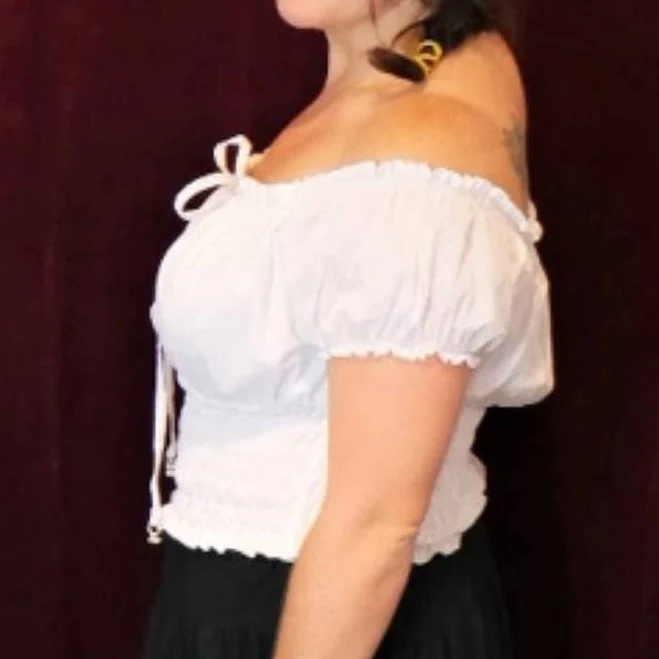 Off-Shoulder Peasant Blouse